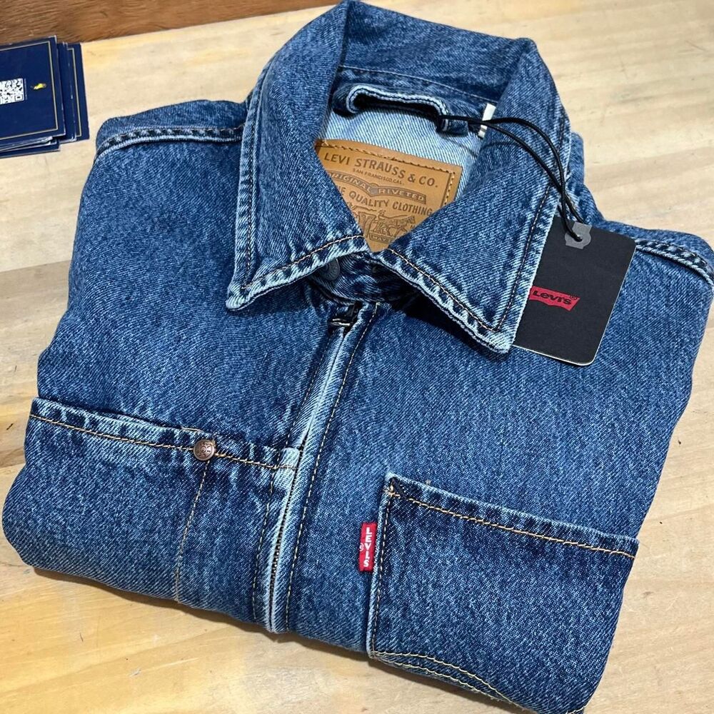Levi-s Men's Blue and Navy Jacket